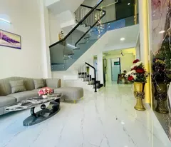 super vip 5-storey house for sale, 8m car road, huynh tan phat