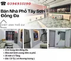 tay son townhouse for sale_to nhu pho alley_dong da center_32mx5t_price: 7.2 billion_contact: 0396935190