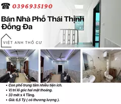 thai thinh townhouse for sale_chief red book_lot corner hai thoang_33mx4t_price: 6.5 billion, contact: 0396935190.