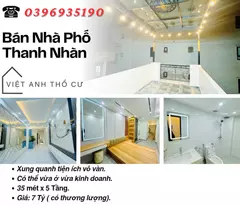 thanh nhan townhouse for sale, thong kinh business lane, district center, 35mx5t, price: 7 billion, contact: 0396935190.