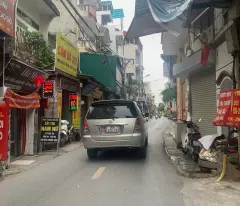 van phuc house for sale - car parked at the door - farm alley - near the street - 35m2 x 5 floors