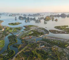 vinhomes global gate ha long semi-detached villa for sale, view of world wonders. area 162m², frontage