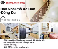 xa dan townhouse for sale_square red book_4 bedrooms_43mx4t_price: 7.6 billion_contact: 0396935190.